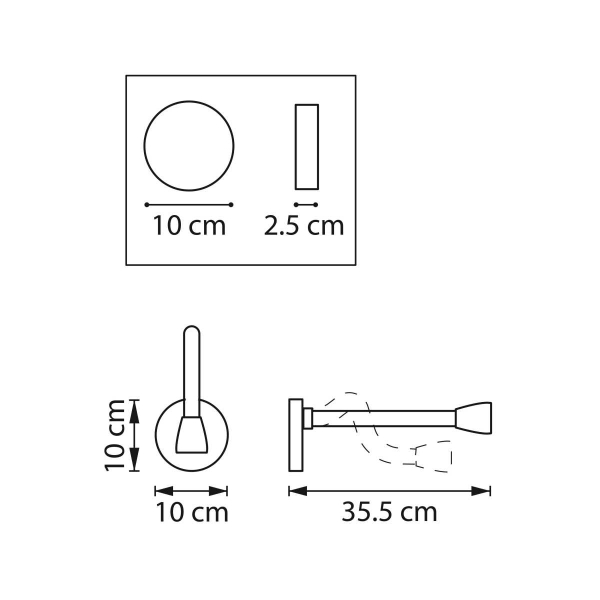Бра (лампа для чтения) Muro III Lightstar 808631 Бра (лампа для чтения) Muro III Lightstar 808631