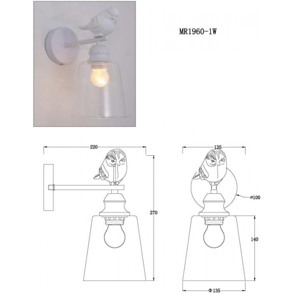 Бра MyFar Tracey MR1960-1W