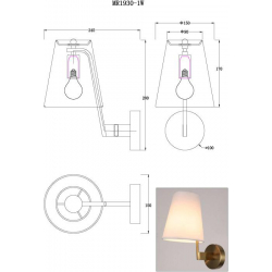 Бра MyFar Aurora MR1930-1W