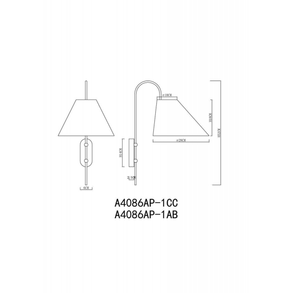 Бра Arte Lamp Rondo A4086AP-1AB