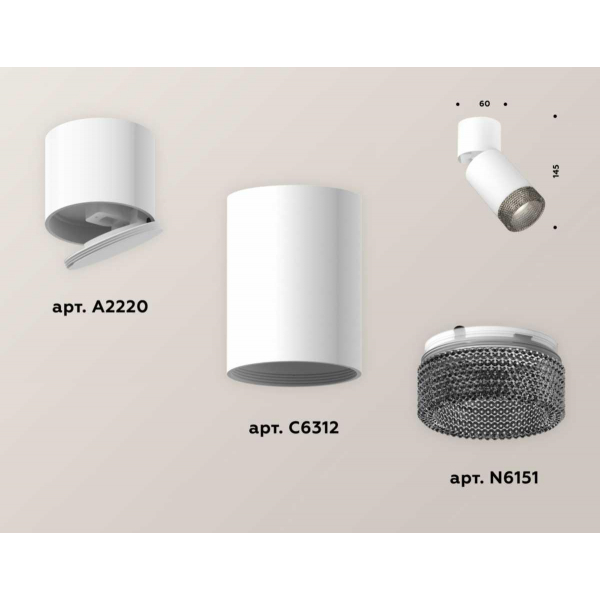 Комплект спота Ambrella light Techno Spot XM (A2220, C6312, N6151) XM6312061