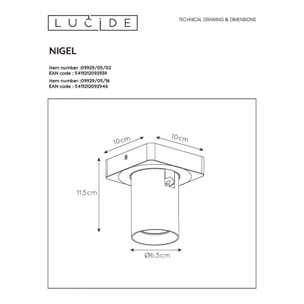 Спот Lucide Nigel 09929/05/02