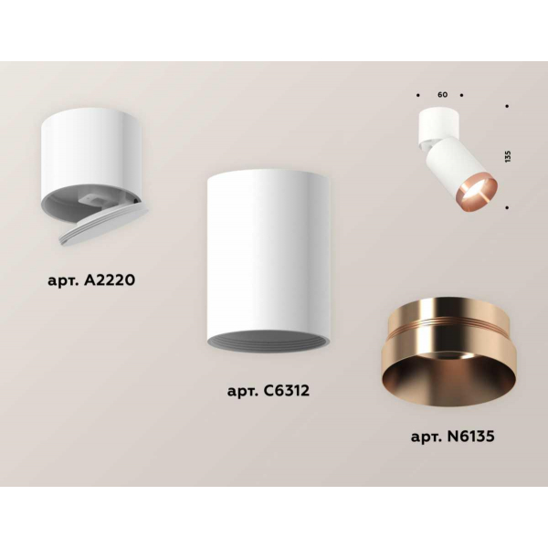 Комплект спота Ambrella light Techno Spot XM (A2220, C6312, N6135) XM6312045