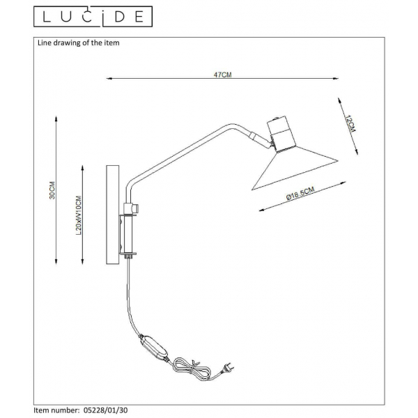 Спот Lucide Pepijn 05228/01/30