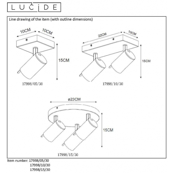 Спот Lucide Grony 17998/05/30