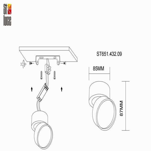 Светодиодный спот ST Luce ST651.432.09 Светодиодный спот ST Luce ST651.432.09