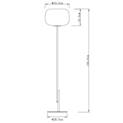 Торшер Milosh Tendence KIZZI 0912FL-1BK