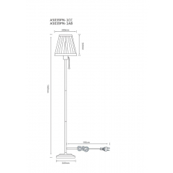 Торшер Arte Lamp Marriot A5039PN-1AB