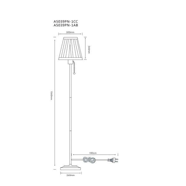 Торшер Arte Lamp Marriot A5039PN-1AB