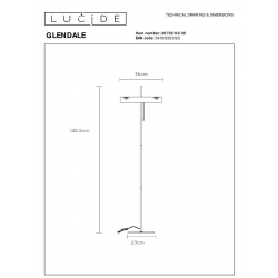 Торшер Lucide Glendale 20722/02/30