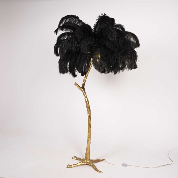 Торшер Imperium Loft Страусиные Перья Feather Lamp A Modern Grand Tour Черный 189584-22