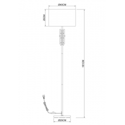 Торшер Arte Lamp Taygeta A4097PN-1CC