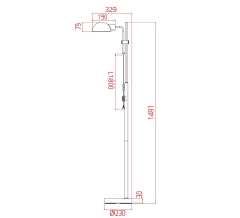 Торшер Arte Lamp Zetta A7055PN-1BK