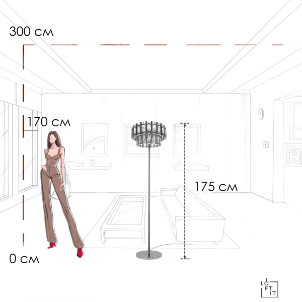 Торшер LOFT IT Boucle 10438F