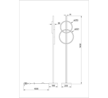 Торшер Arte Lamp Fluido A3913PN-24BK