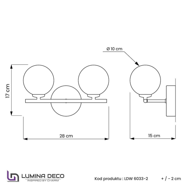 Бра Lumina Deco Marsiada LDW 6033-2 MD