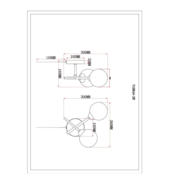 Бра Moderli Molecule V10844-2W Бра Moderli Molecule V10844-2W