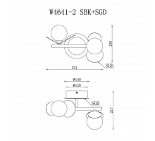 Бра iLedex Savage W4641-2 MBK+SGD