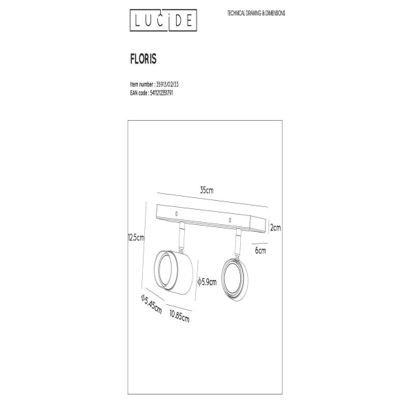 Спот Lucide Floris 35913/02/33