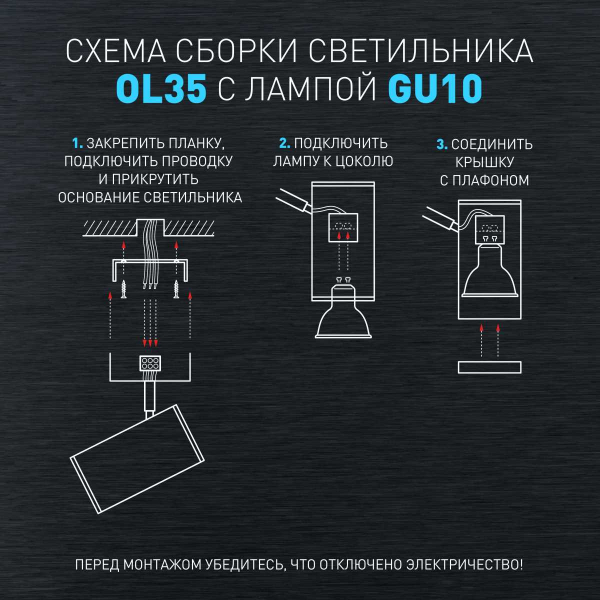 Спот ЭРА OL35-2 BK Б0056364