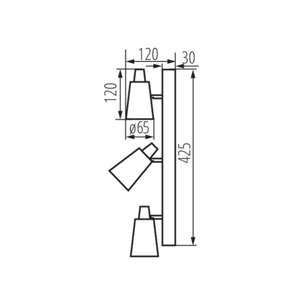 Спот Kanlux SEMPRA EL-3I B-SR 33095