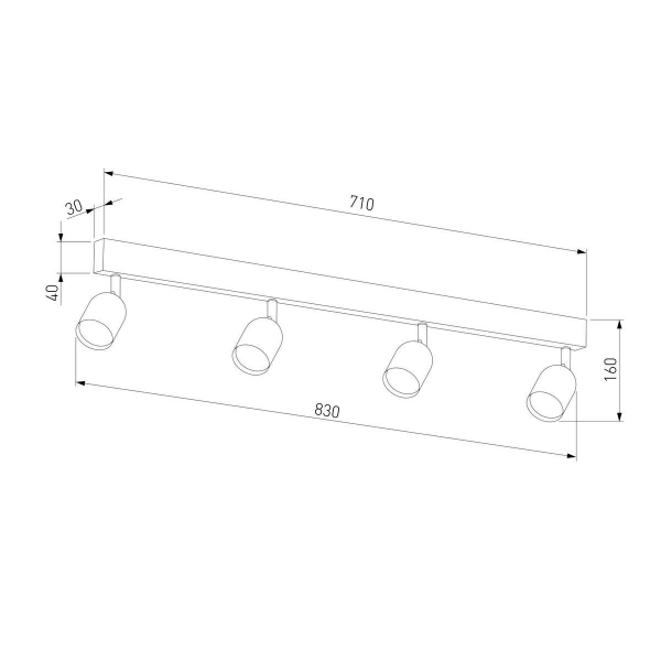 Спот TK Lighting 6270 Top Black White