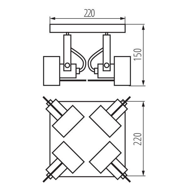 Спот Kanlux SONDA II EL-4O B 34928