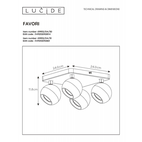 Спот Lucide Favori 09932/04/30