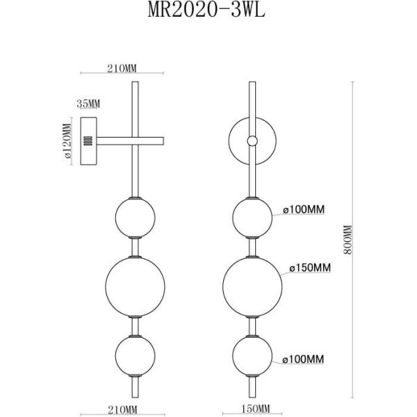 Бра MyFar Violla MR2020-3WL Бра MyFar Violla MR2020-3WL