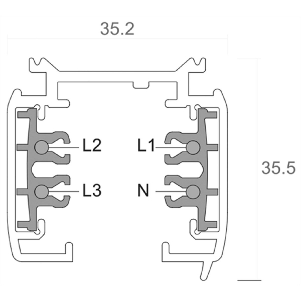 Шинопровод трехфазный Deko-Light D Line 1 м 710000