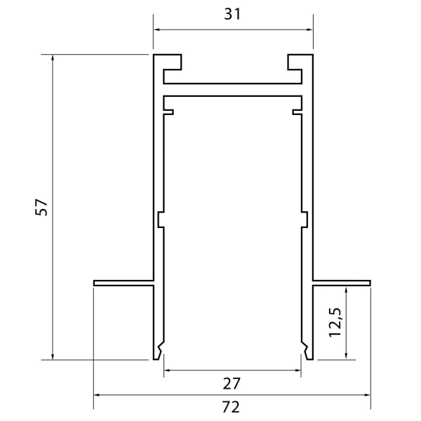 Шинопровод встраиваемый ST Luce Skyline 220 ST021.539.00H