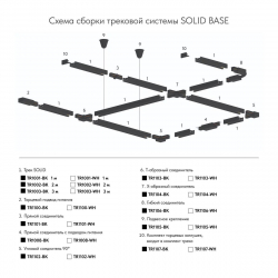 Шинопровод Denkirs Solid Base TR1003-BK/1