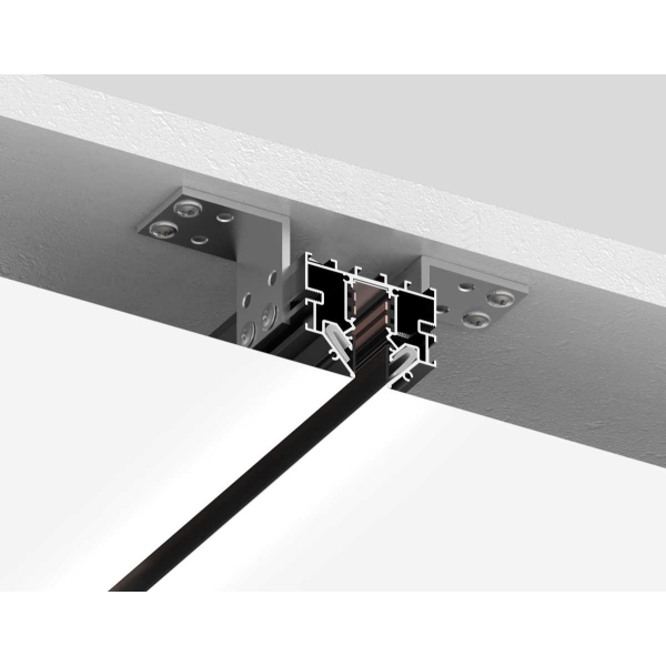Шинопровод для монтажа в натяжной ПВХ потолок системы крепления Гарпун 2м Ambrella Light TRACK SYSTEM GL1945