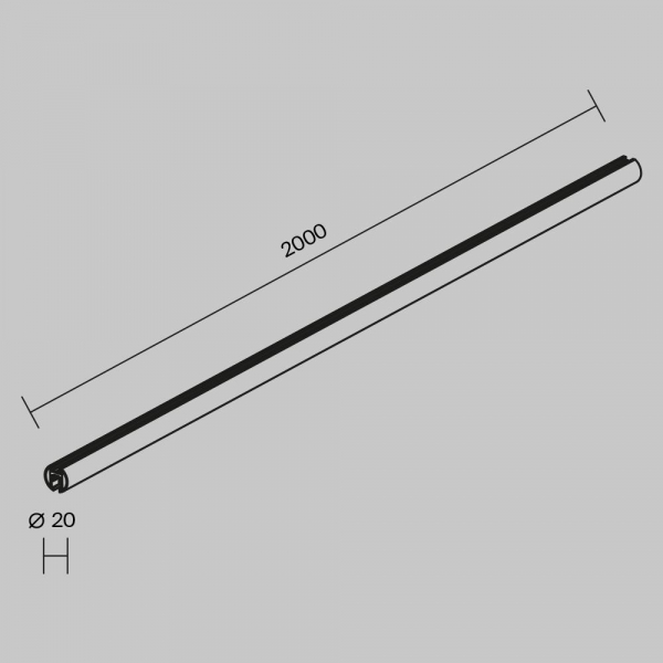 Шинопровод накладной/подвесной Maytoni Technical Busbar trunkings Levity TRX184-R-112B