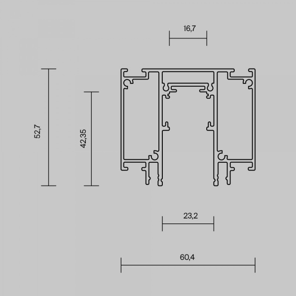 Шинопровод демпферный Maytoni Technical Exility Busbar TRX034D-422W