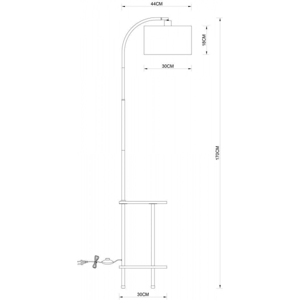 Торшер Arte Lamp Combo A4055PN-1BK