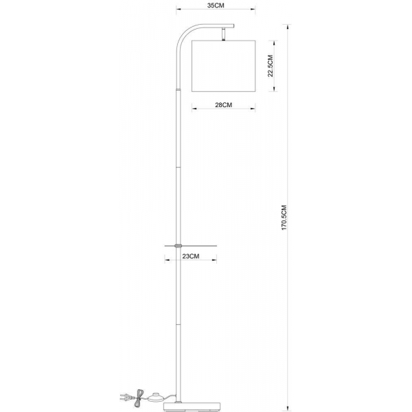 Торшер Arte Lamp Connor A4053PN-1BK