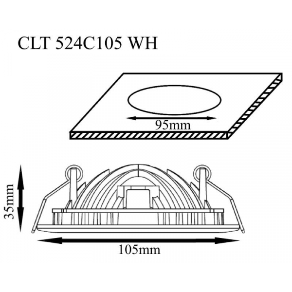 Встраиваемый светодиодный светильник Crystal Lux CLT 524C105 WH