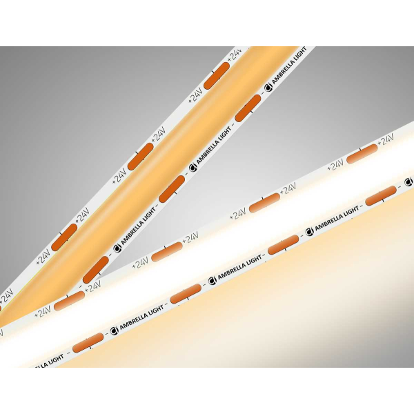 Светодиодная лента Ambrella Light GS4801 COB 616Led/19W m/ 24V IP20 3000K/ 5m*12mm*2mm (2 конт.) GS4801 Светодиодная лента Ambrella Light GS4801 COB 616Led/19W m/ 24V IP20 3000K/ 5m*12mm*2mm (2 конт.) GS4801