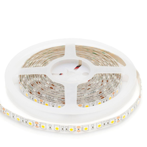 Светодиодная влагозащищенная лента OGM 14,4W/m 60LED/m 5050SMD теплый белый 5M LSE-156