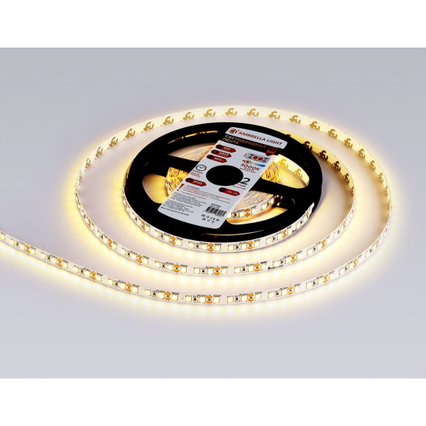 Светодиодная лента Ambrella Light 9,6W/m 120LED/m 2835SMD теплый белый 5M GS1101