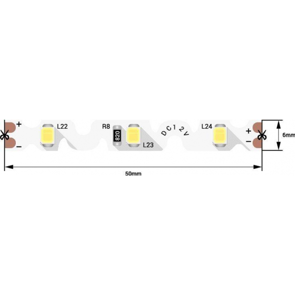 Светодиодная лента SWG 9W/m 60LED/m 2835SMD холодный белый 5M 001897