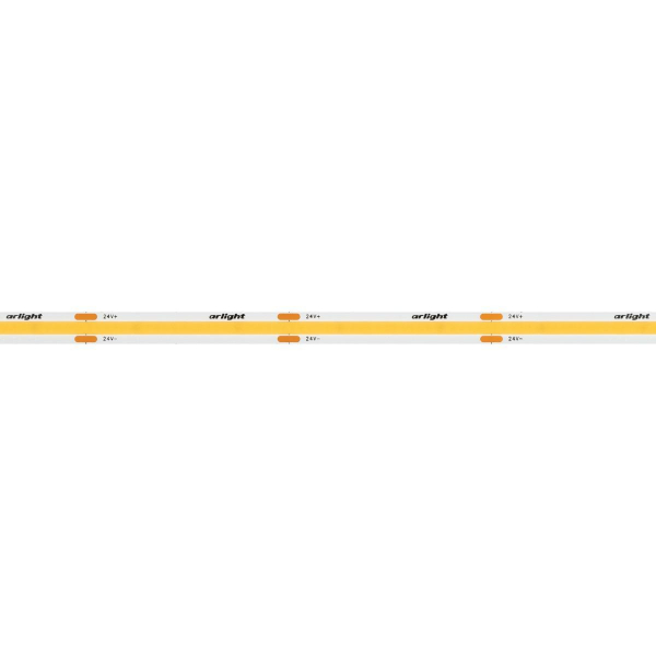 Светодиодная лента Arlight 8W/m 480LED/m CSPSMD теплый белый 5M COB-X480-8mm 24V Warm2700 039060