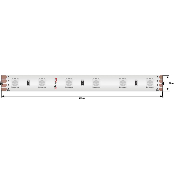 Светодиодная влагозащищенная лента DesignLed 14,4W/m 60LED/m 5050SMD разноцветный 5M 003351 Светодиодная влагозащищенная лента DesignLed 14,4W/m 60LED/m 5050SMD разноцветный 5M 003351