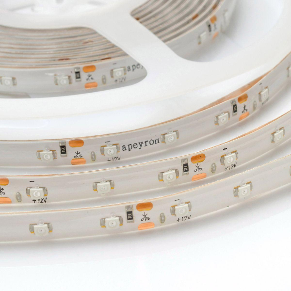 Светодиодная влагозащищенная лента Apeyron 4,8W/m 60LED/m 3528SMD желтый 5M 00-05