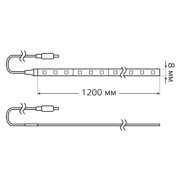 Светодиодная влагозащищенная лента Gauss 4,5W/m 30LED/m 2835SMD теплый белый 1,2M 311011105