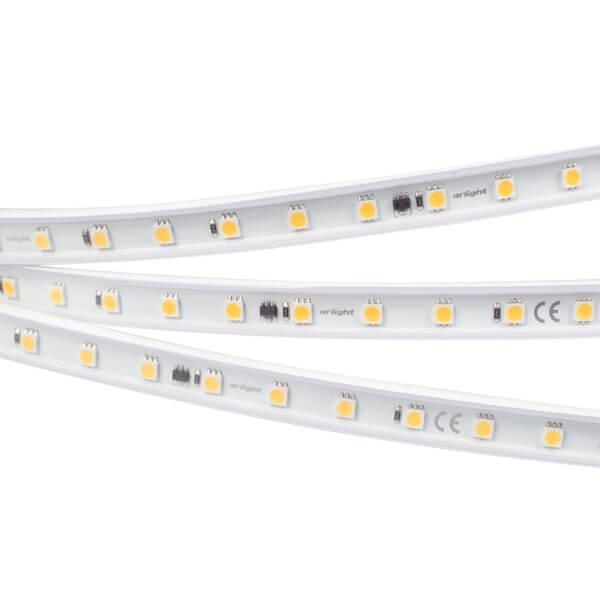 Светодиодная влагозащищенная лента Arlight 8W/m 54LED/m 5060SMD холодный белый 10M 029403(2)