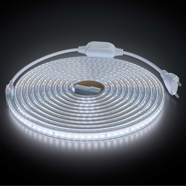 Комплект светодиодной влагозащищенной ленты OGM 6W/m 120LED/m 2835SMD холодный белый 5M SL-67