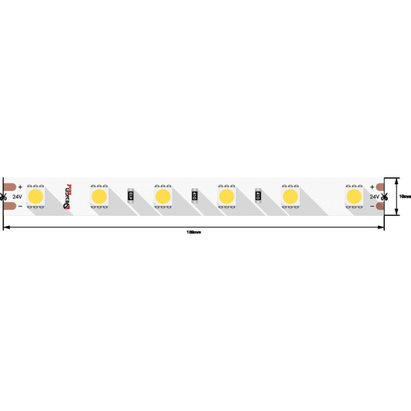 Светодиодная влагозащищенная лента DesignLed 14,4W/m 60LED/m 5050SMD холодный белый 5M 000520 Светодиодная влагозащищенная лента DesignLed 14,4W/m 60LED/m 5050SMD холодный белый 5M 000520