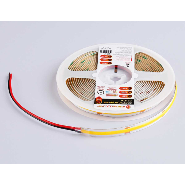 Светодиодная лента Ambrella Light GS4751 COB 528Led/14W m/ 24V IP20 3000K/ 5m*10mm*2mm (2 конт.) GS4751 Светодиодная лента Ambrella Light GS4751 COB 528Led/14W m/ 24V IP20 3000K/ 5m*10mm*2mm (2 конт.) GS4751